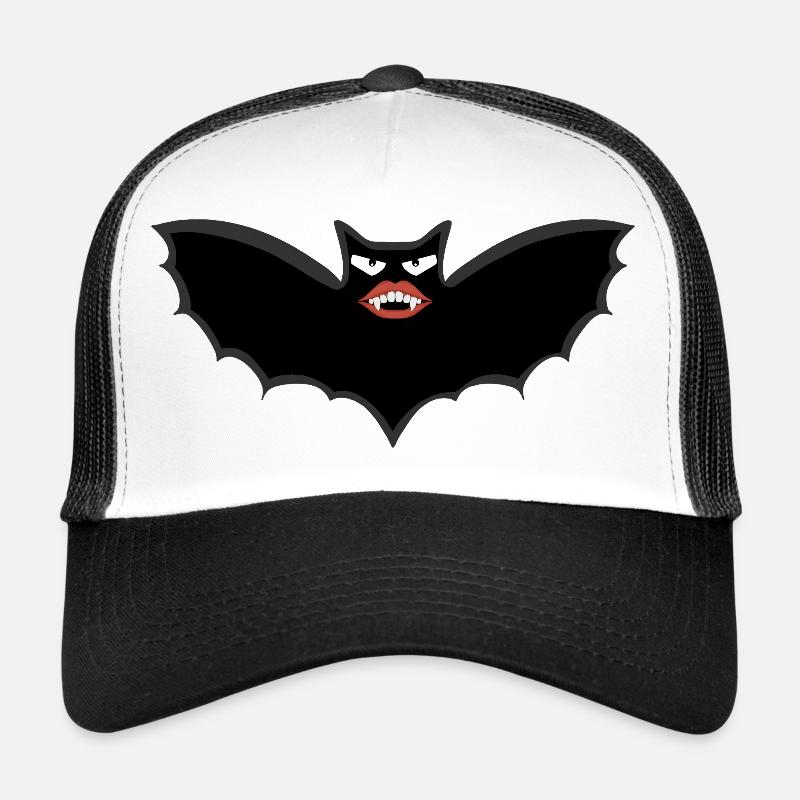 Chauve-souris vampire gothique avec d’énormes lèvres Casquette trucker 