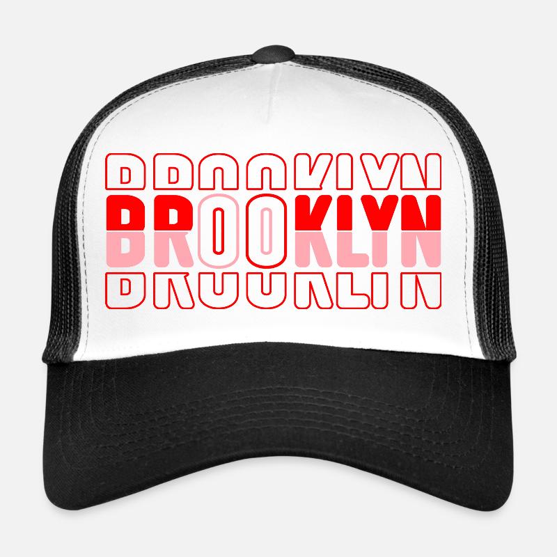 Motif de bloc de néon Brooklyn Casquette trucker 
