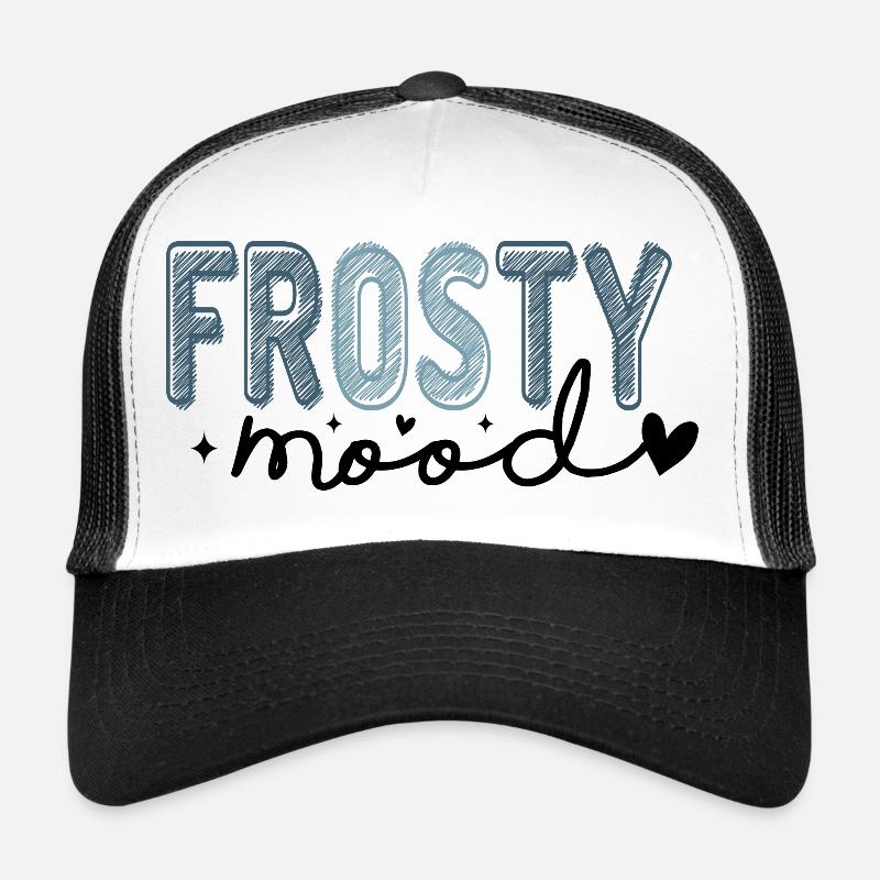 Frosty Text in Icy Style Trucker Cap