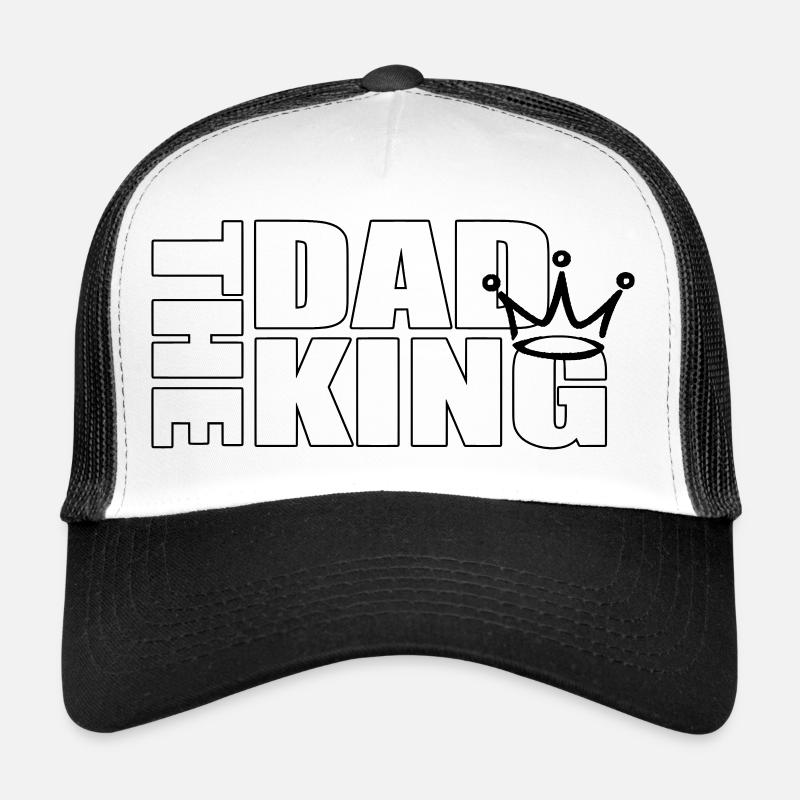 The Dad King – Crowned Father Statement Design - Trucker Cap - white/black