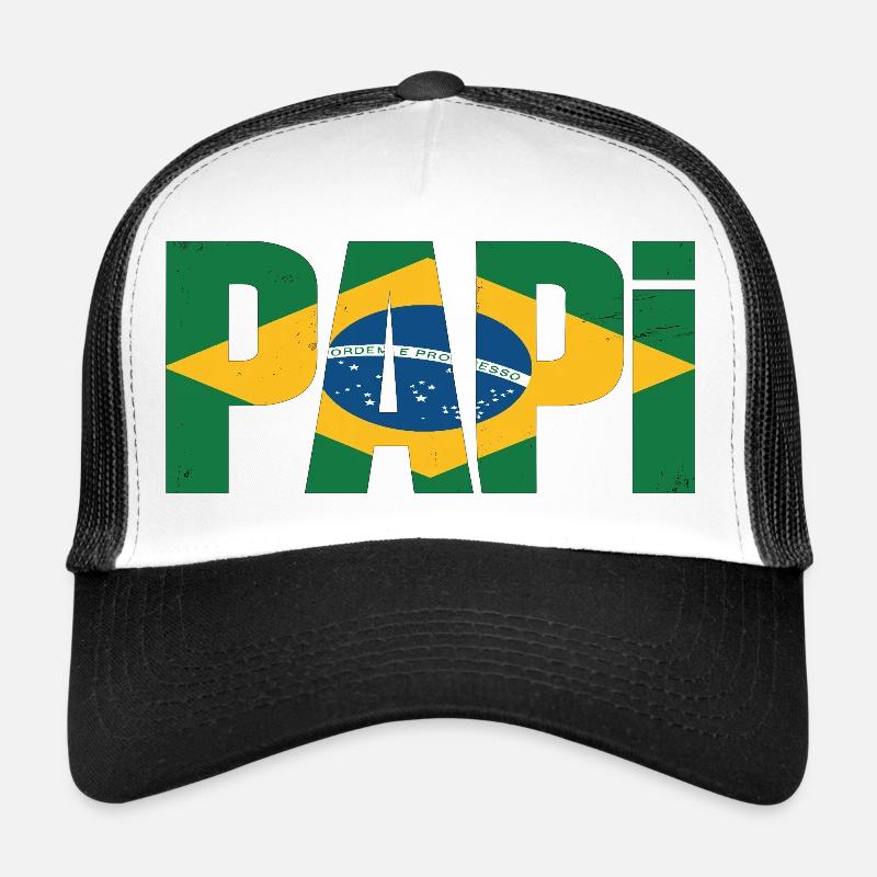 Drapeau Daddy Brésil – Cadeau pour les pères Casquette trucker 