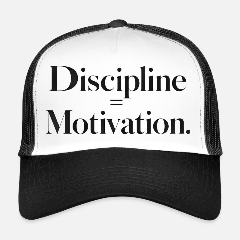 Discipline Motivation Typographie Casquette trucker 