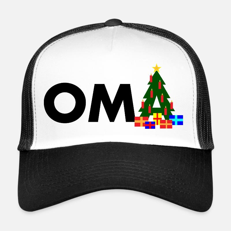 Oma Weihnachtsbaum - Trucker Cap - Weiß/Schwarz