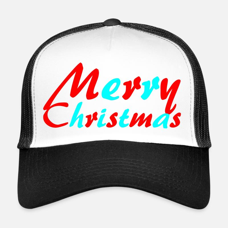 Merry Christmas Neon Script Trucker Cap