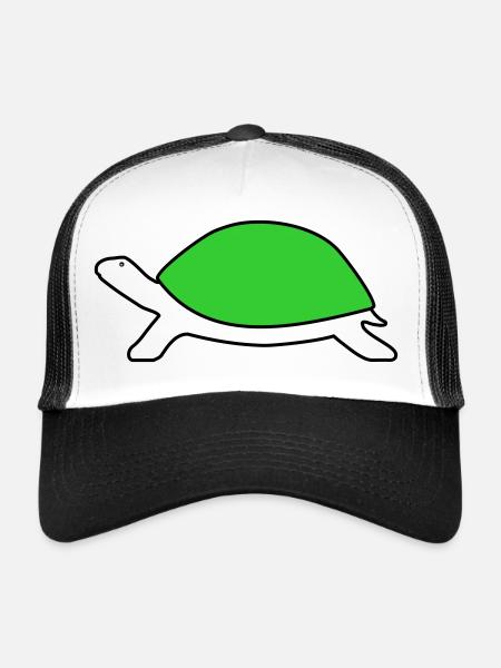 Tortue - Casquette trucker  - blanc/noir - Devant