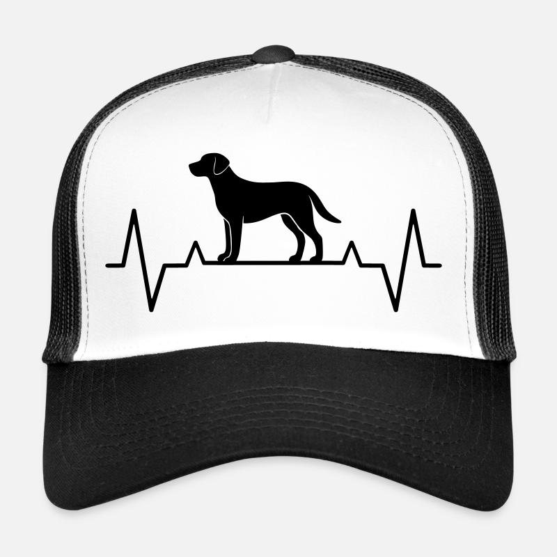 Geschenkidee Hundemama Labrador Herzschlag EKG Trucker Cap