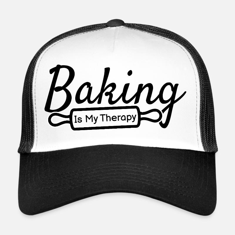 Baking Is My Therapy – Backen Spruch Trucker Cap
