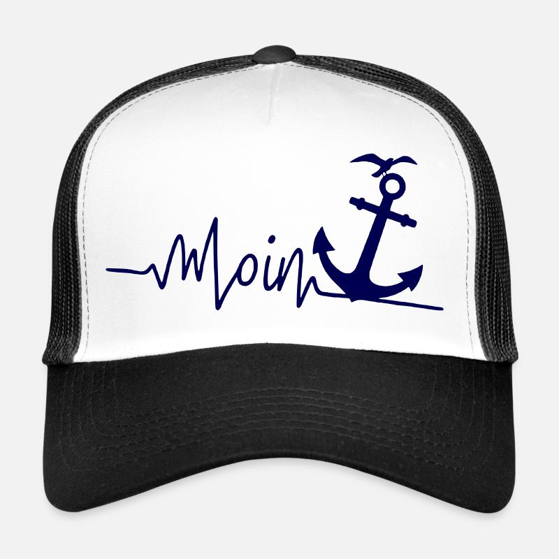 Meerchandise - Moin  - Trucker Cap - Weiß/Schwarz