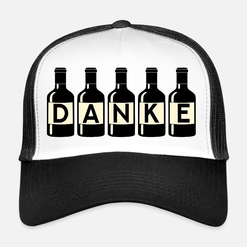 Merci merci bouteilles de vin Casquette trucker 