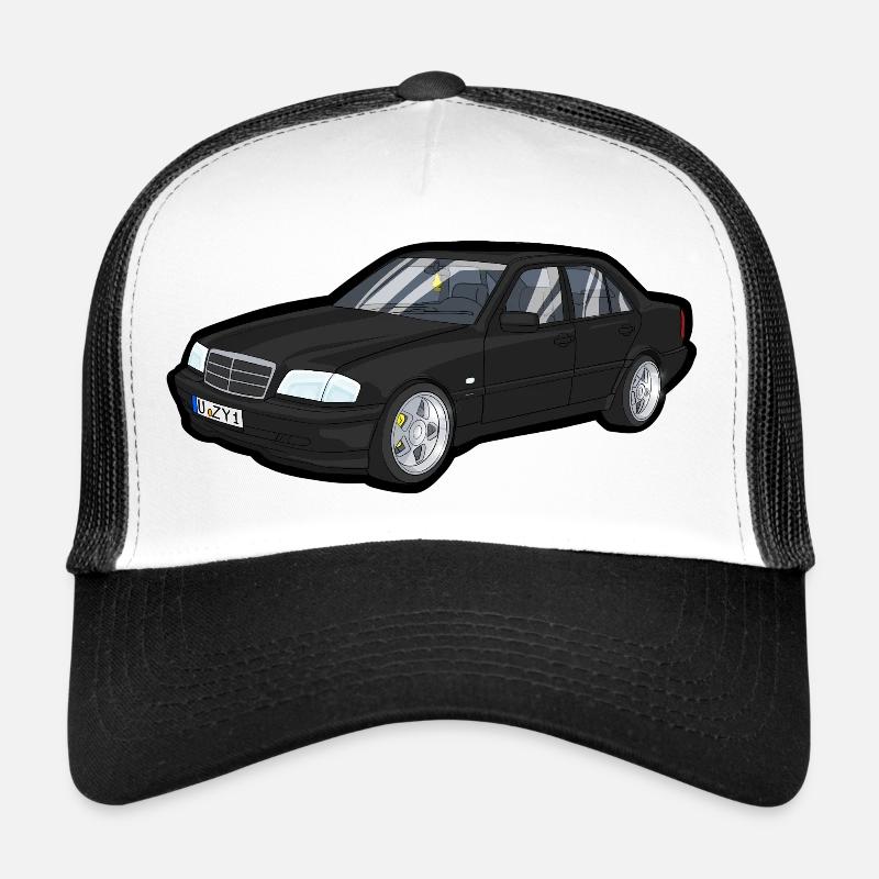 Dessin animé de voiture de luxe noire Casquette trucker 