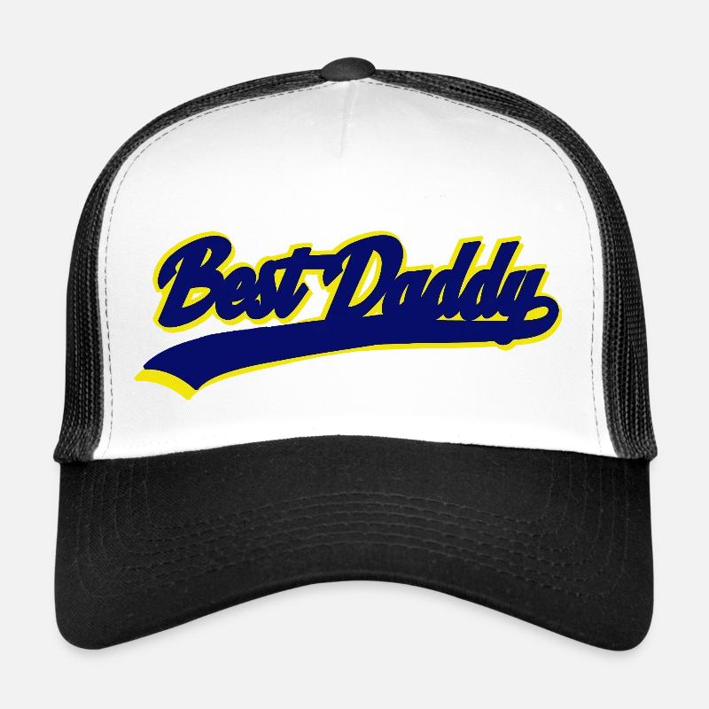 Best Daddy Retro Sport Typography Trucker Cap