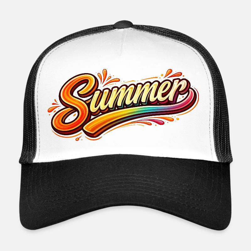 Illustration rétro en lettrage d’été Casquette trucker 