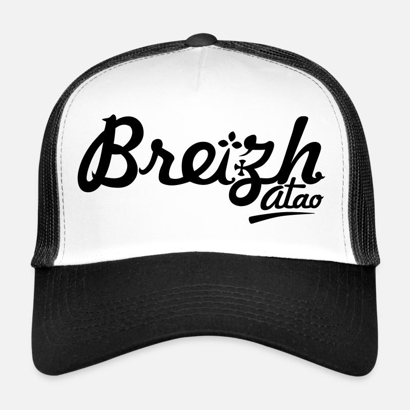 Cap "Breizh atao", always Brittany - Trucker Cap - white/black