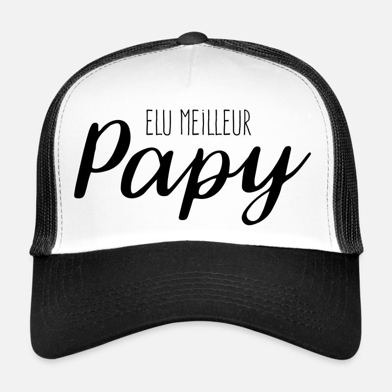Elu meilleur papy - Casquette trucker - blanc/noir