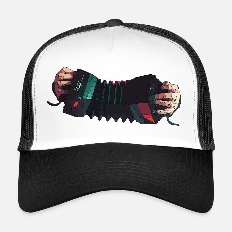 CONC3 - Casquette trucker  - blanc/noir