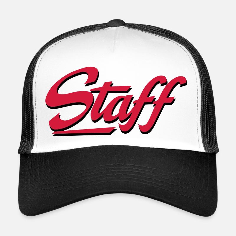 staff - Trucker Cap - Weiß/Schwarz