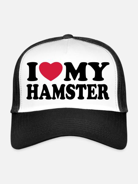 I love my hamster - Trucker Cap - white/black - Front