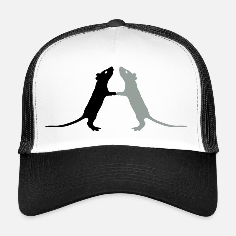 Rats - Casquette trucker  - blanc/noir