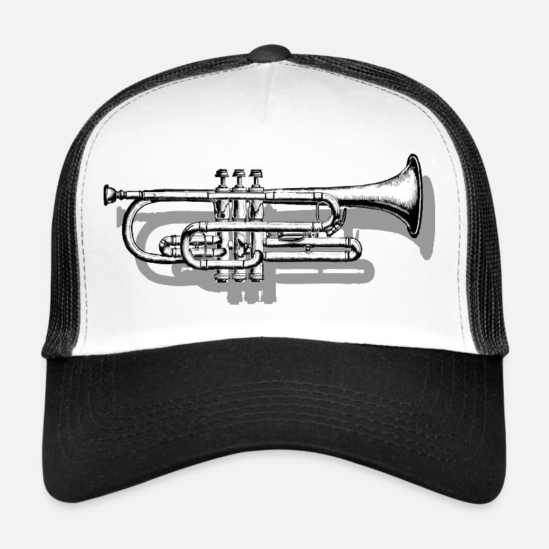 Trompette - Casquette trucker  - blanc/noir