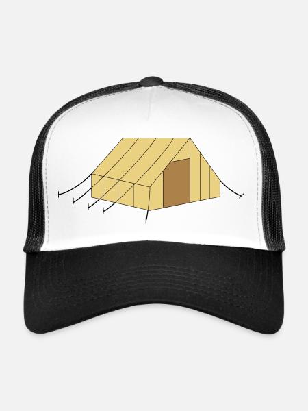 tent - Trucker Cap - white/black - Front