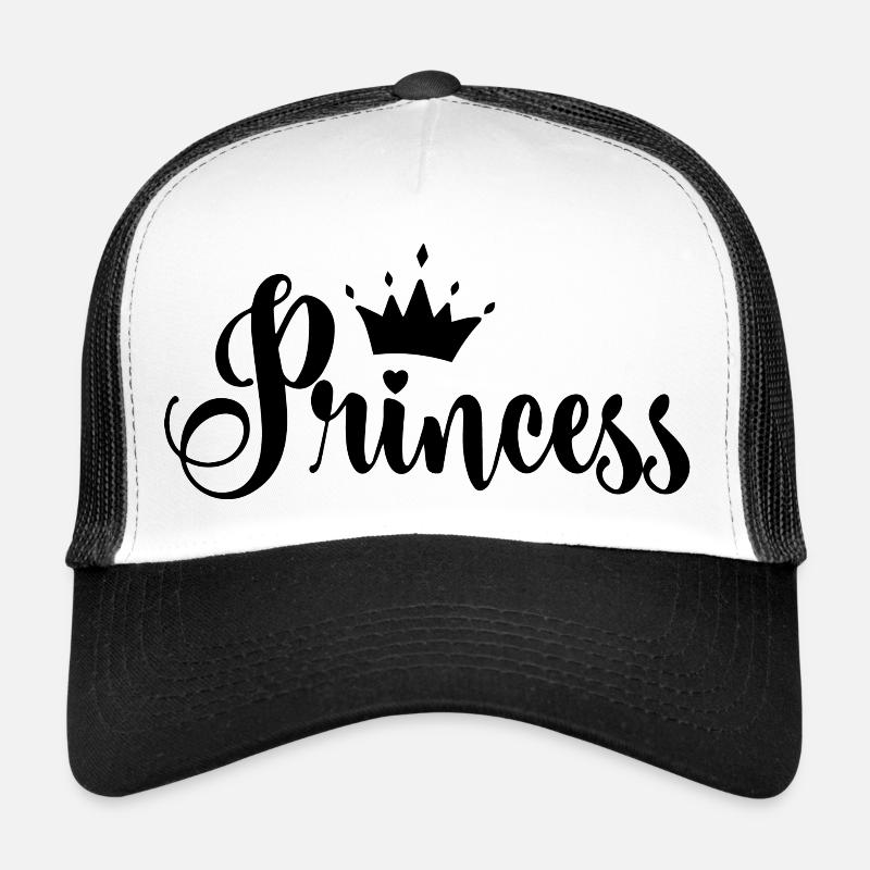 princesse - Casquette trucker  - blanc/noir
