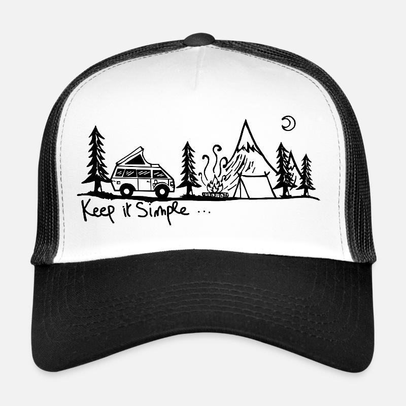 keep it simple - Casquette trucker  - blanc/noir