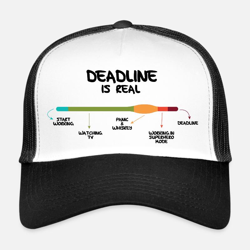 Project manager deadline project management project - Trucker Cap - white/black
