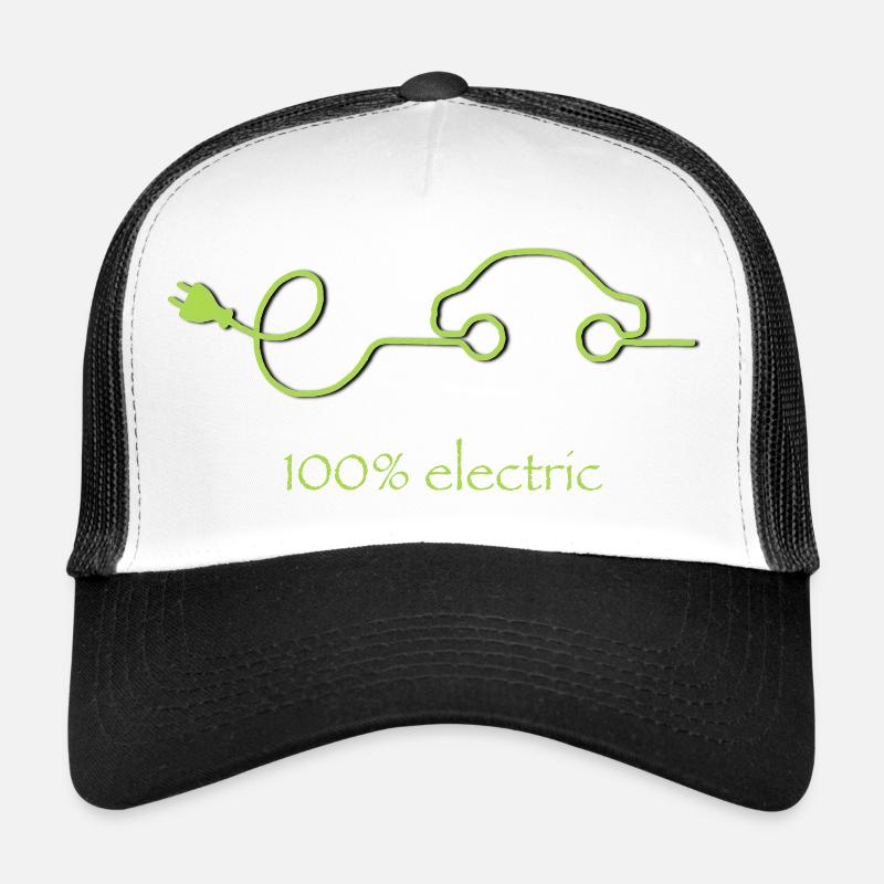 100% Electric – Grüne Linienauto Trucker Cap
