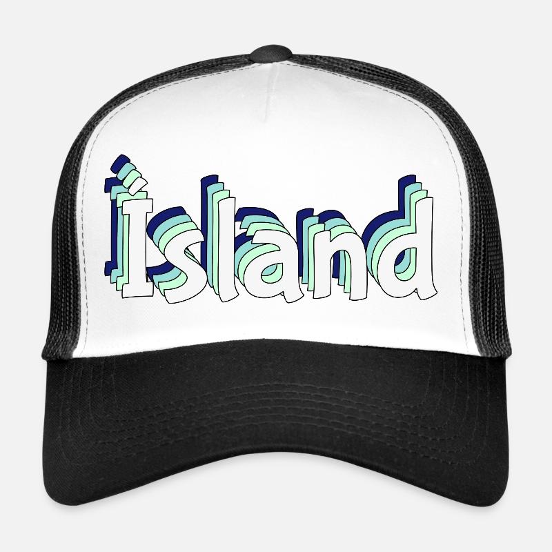 Islande – Lettrage tropical 3D Casquette trucker 