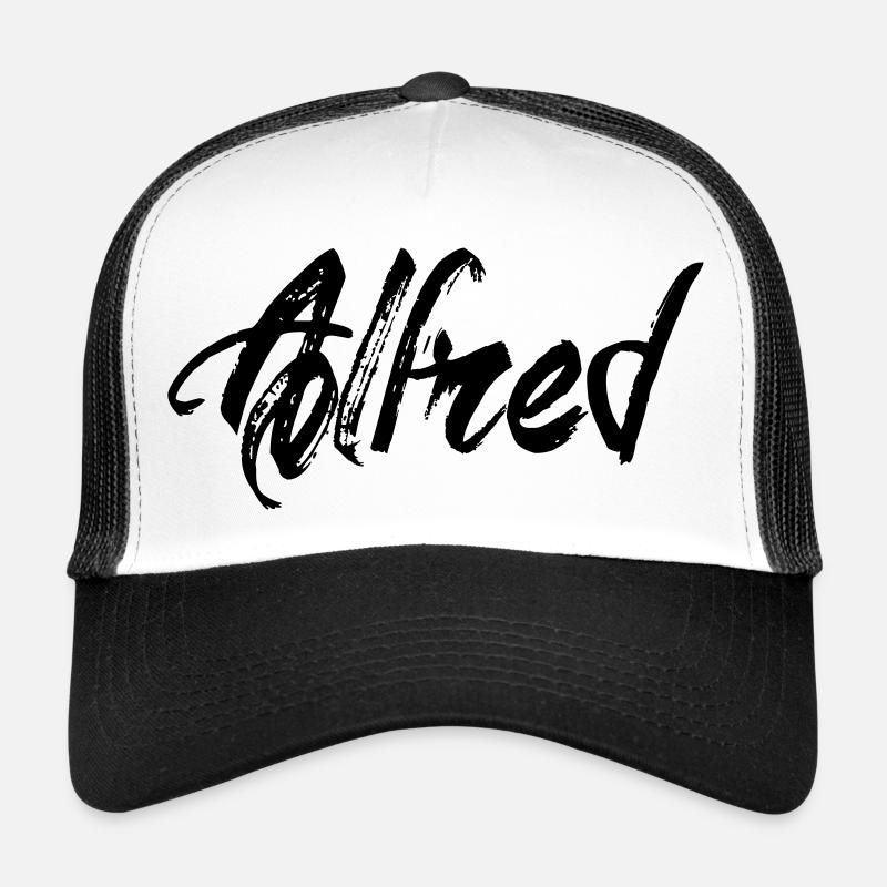 Alfred - Trucker Cap - Weiß/Schwarz