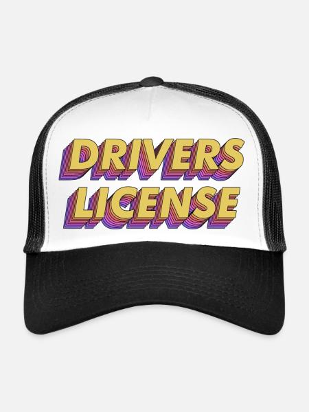 Drivers License Olivia Rodrigo - Trucker Cap - white/black - Front