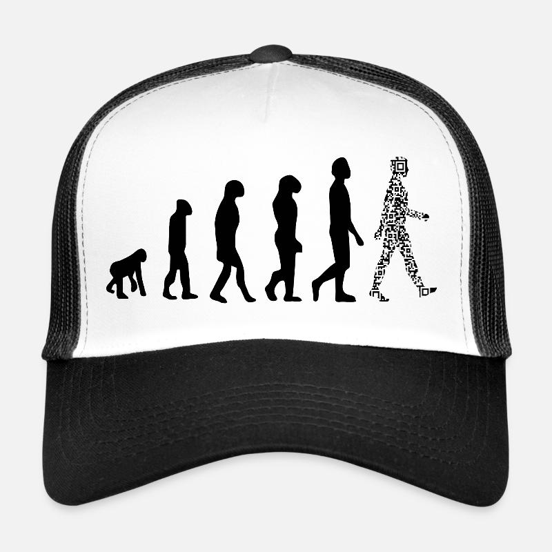 Evolution QR code - Humour pass sanitaire Casquette trucker 