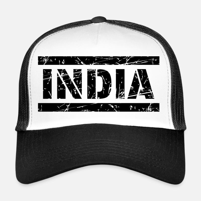 India - Trucker Cap - Weiß/Schwarz