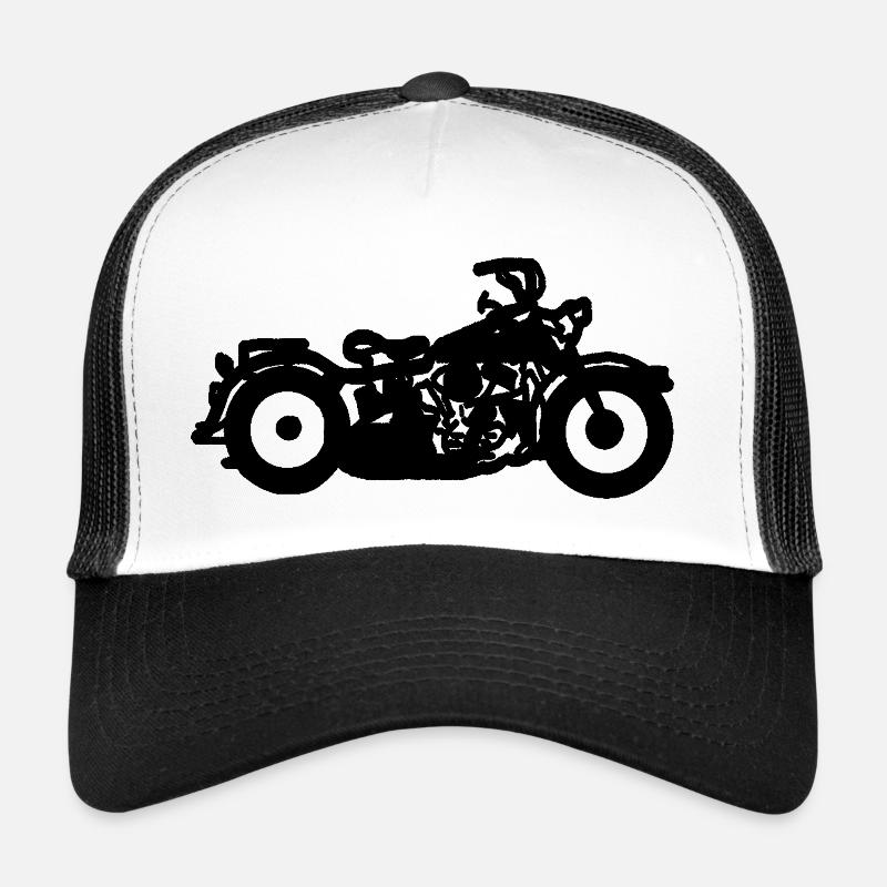 Motorrad - Trucker Cap - Weiß/Schwarz