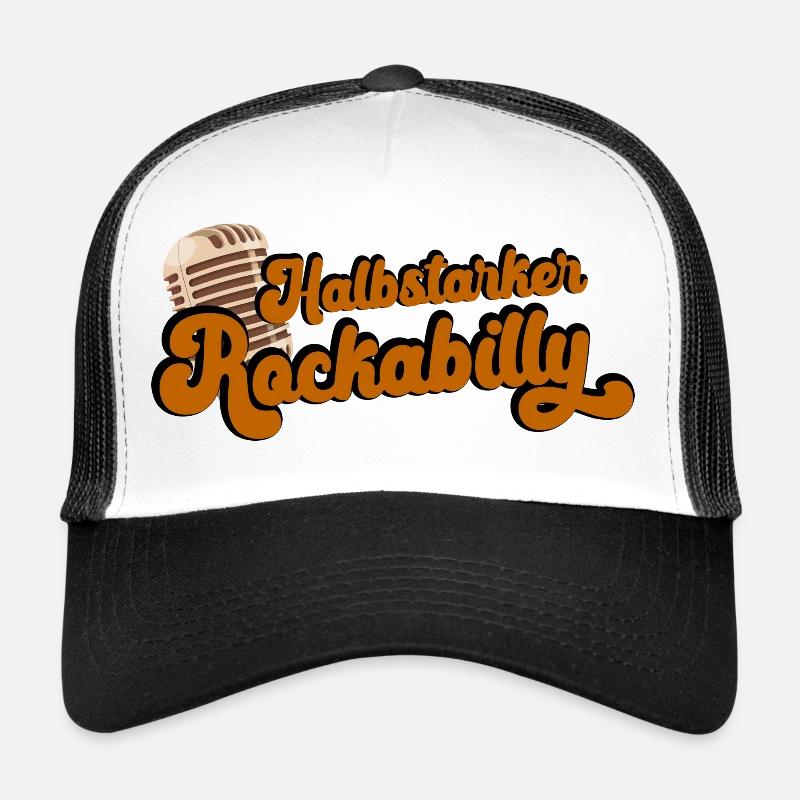Halbstarker Rockabilly - Trucker Cap - Weiß/Schwarz