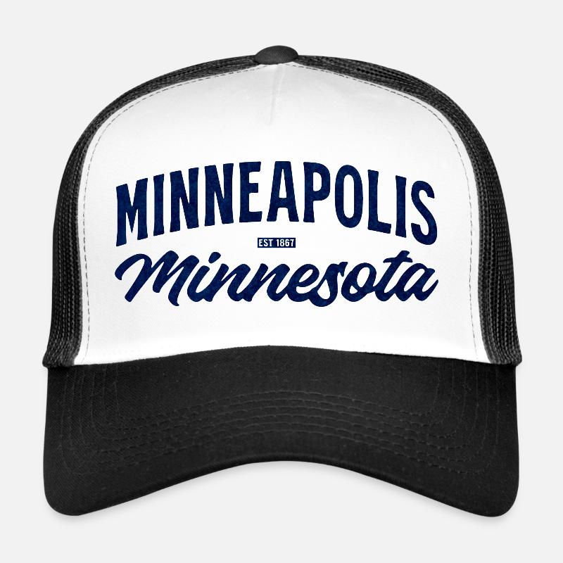 Minneapolis Minnesota Script Blue Vintage Trucker Cap