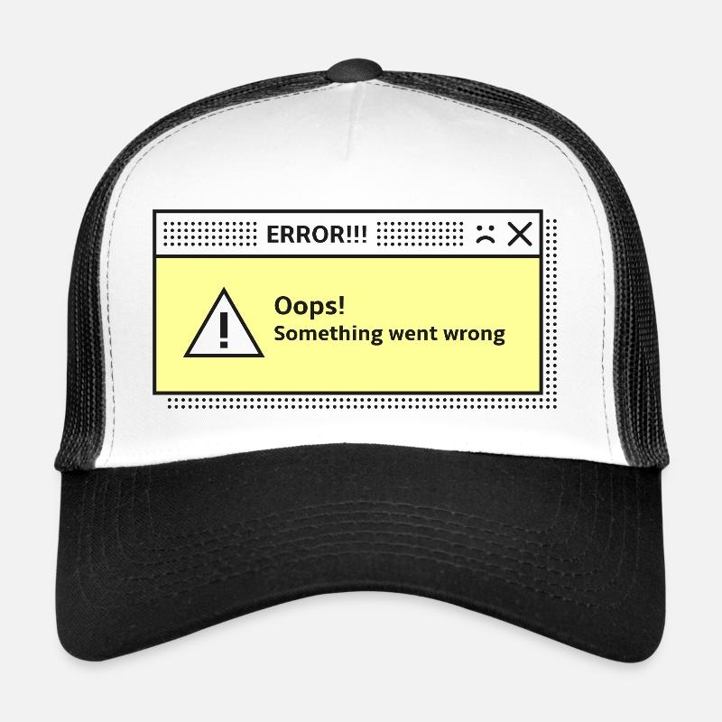 Warnmeldung Systemdialog Fehler Computer Trucker Cap