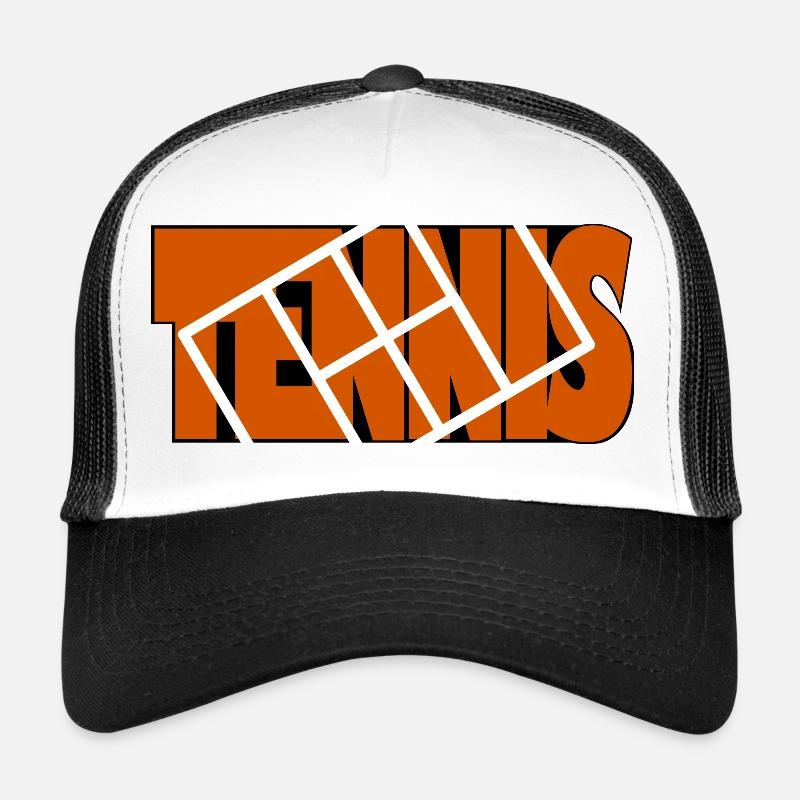 Tennis Orange Frame Dynamic Grid Trucker Cap