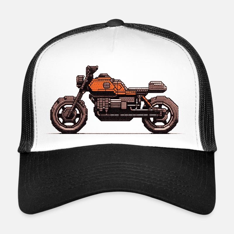 8 Bit Motorrad Oldtimer für Motorradfahrer Trucker Cap