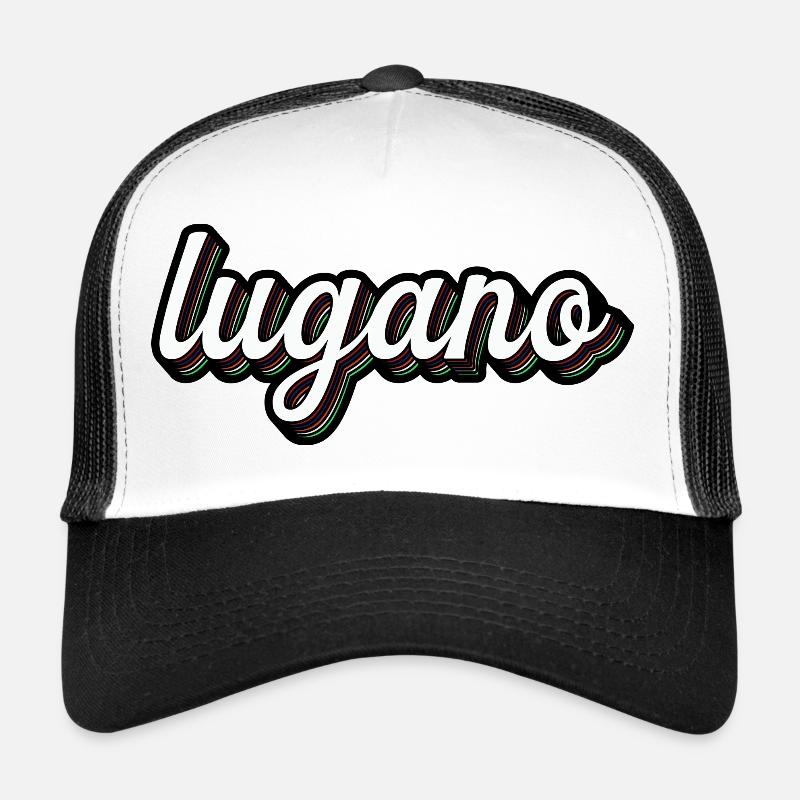 Lettrage néon de Lugano Ombres multiples Casquette trucker 