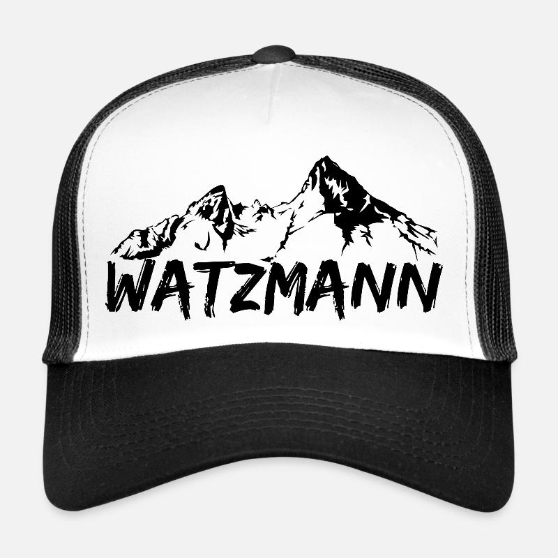 Berg Watzmann dessiné avec lettrage Casquette trucker 