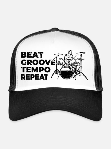 Drummer Motivation - Trucker Cap - white/black - Front