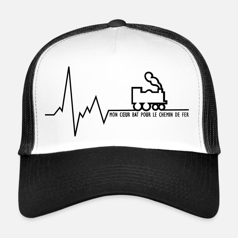 Mon cœur bat pour le chemin de fer Casquette trucker 