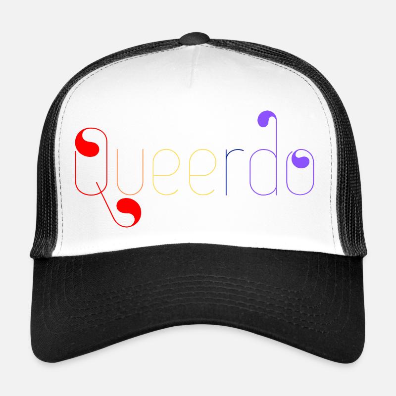 Queerdo - Casquette trucker  - blanc/noir