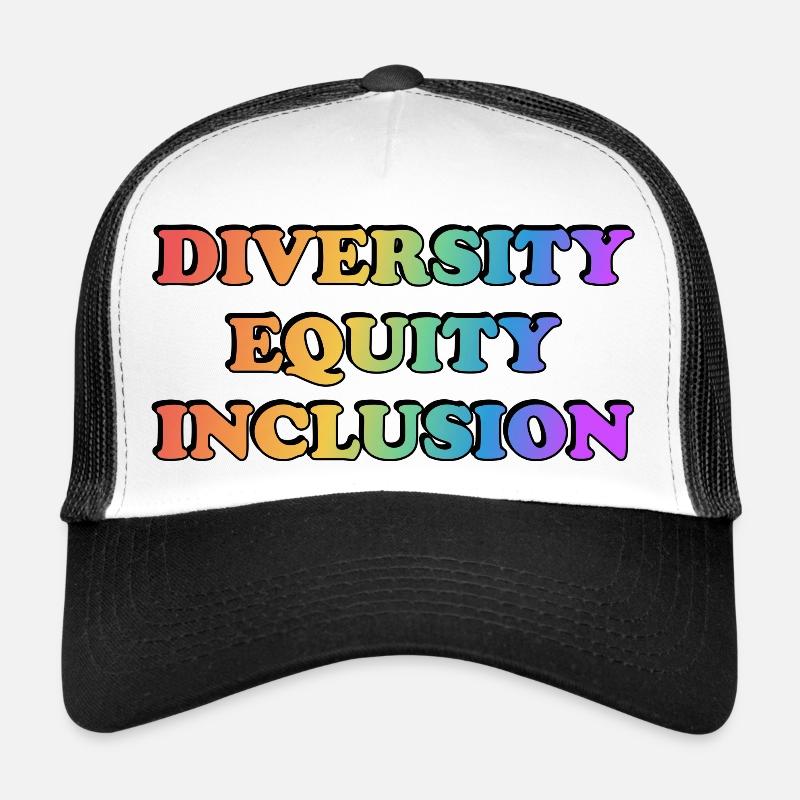 Diversité Équité Inclusion Arc-en-ciel LGBT Pride Casquette trucker 