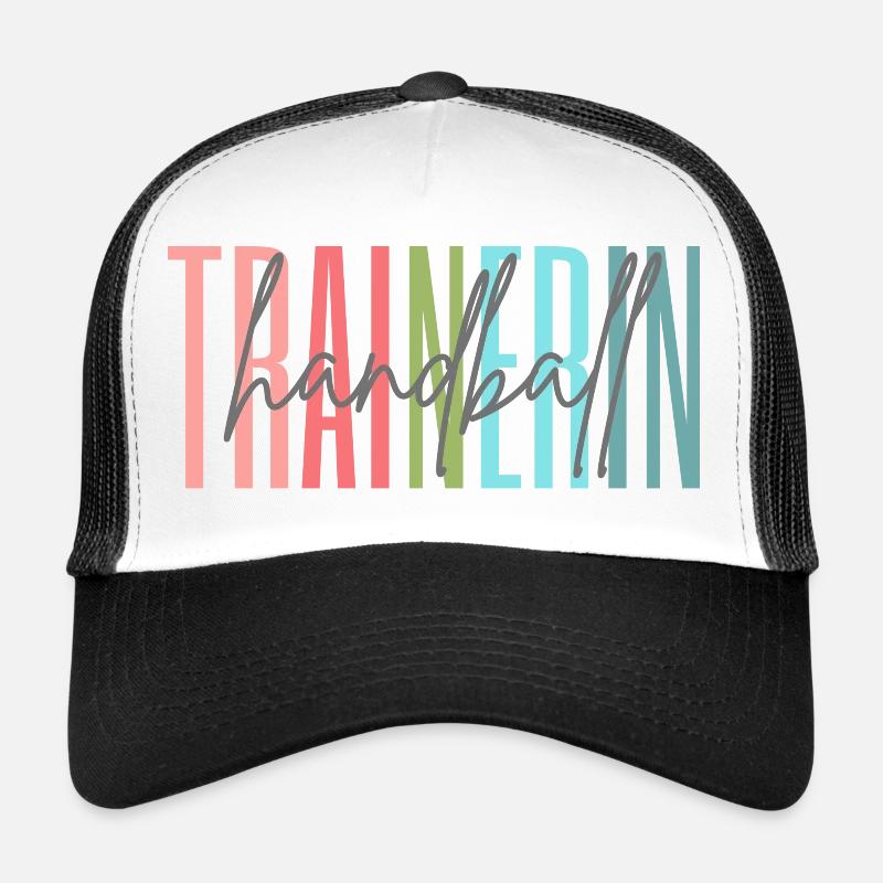 Trainerin Handball Handballtrainerin Geschenk - Trucker Cap - Weiß/Schwarz