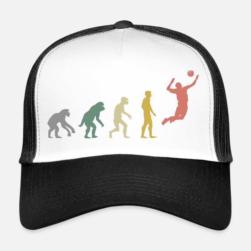 Retro volley-ball Evolution Beach Volley Vintage - Casquette trucker - blanc/noir