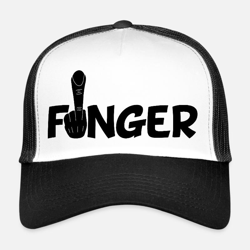 Le doigt (noir) Casquette trucker 