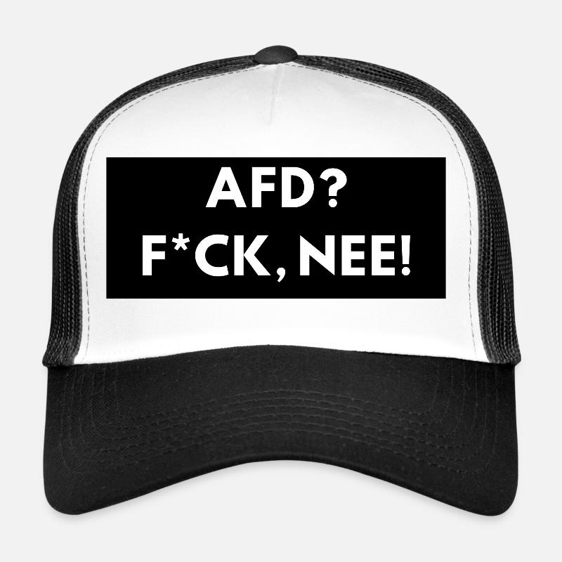 AFD? F*ck, nee! - Trucker Cap - Weiß/Schwarz