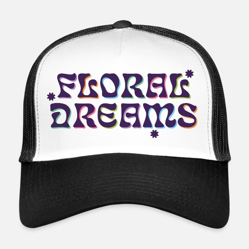 Floral Dreams Psychedelic Type Trucker Cap